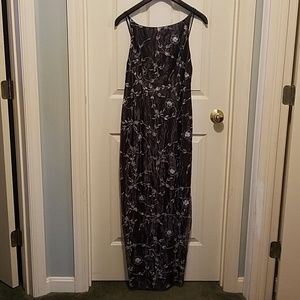 Long floral beaded dress